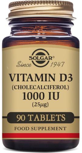 Solgar Vitamin D3 (Cholecalciferol) 1000 IU (25µg) 90 Tablets