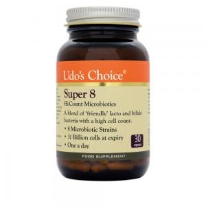 Udo's Choice Super 8 Hi Count Microbiotics 30 Veg Capsules