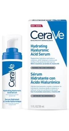 CerVe Hydrating Hyaluronic Acid Serum 30mlA lightweight hydrating serum with 24 hour hydration, formulated with 3 Essential Ceramides and Hyaluronic Acid. Developed with dermatologists the hyaluronic 