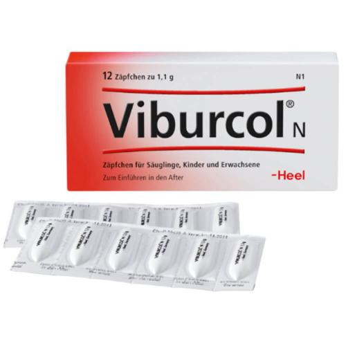 Heel Viburcol Suppositories natural calmative for restless infants and children (Pack of 12 Suppositories)
